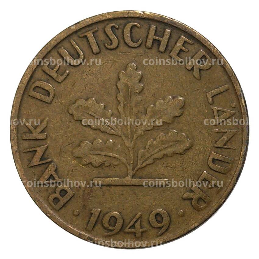 Монета 10 пфеннигов 1949 года G Германия