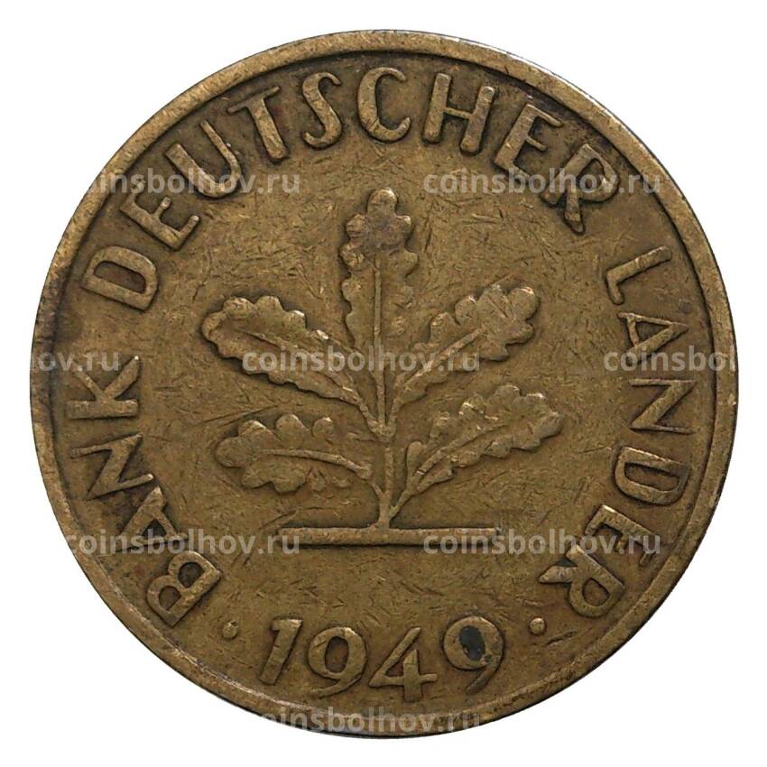 Монета 10 пфеннигов 1949 года J Германия