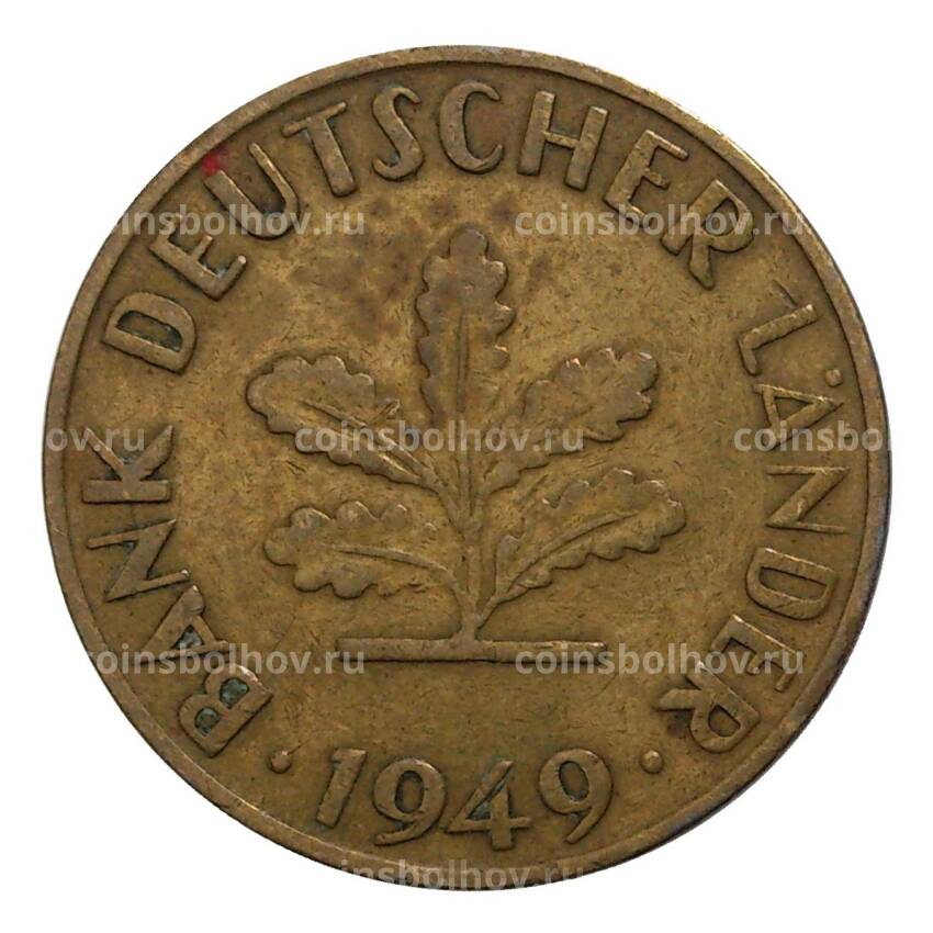 Монета 10 пфеннигов 1949 года D Германия