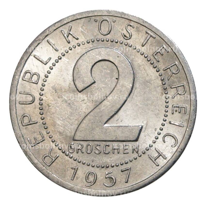 Монета 2 гроша 1957 года Австрия