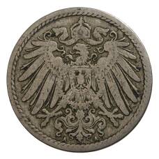 Монета 5 пфеннигов 1891 года А Германия (реверс)