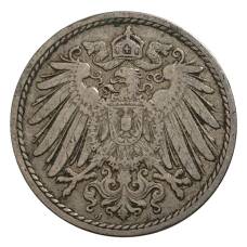 Монета 5 пфеннигов 1896 года J Германия (реверс)