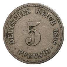 Монета 5 пфеннигов 1898 года А Германия (аверс)