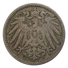 Монета 5 пфеннигов 1899 года J Германия (реверс)