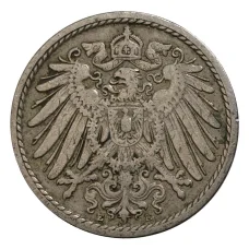 Монета 5 пфеннигов 1900 года Е Германия (реверс)