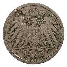 Монета 5 пфеннигов 1900 года G Германия (реверс)
