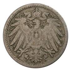 Монета 5 пфеннигов 1900 года J Германия (реверс)