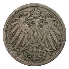 Монета 5 пфеннигов 1905 года G Германия (реверс)