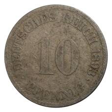 Монета 10 пфеннигов 1893 года G Германия (аверс)