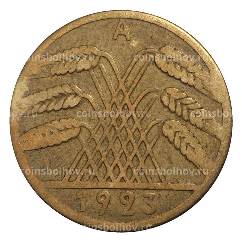 Монета 10 рентенпфеннигов 1923 года А Германия