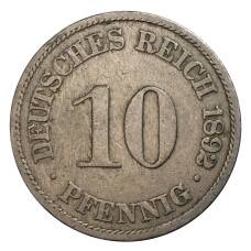 Монета 10 пфеннигов 1892 года А Германия (аверс)