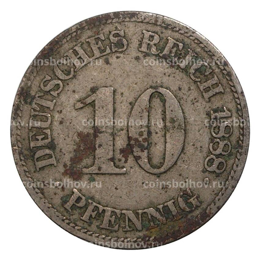 Монета 10 пфеннигов 1888 года Е Германия