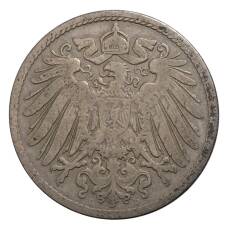 Монета 10 пфеннигов 1891 года D Германия (реверс)