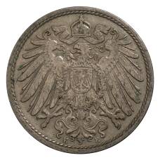 Монета 10 пфеннигов 1905 года Е Германия (реверс)