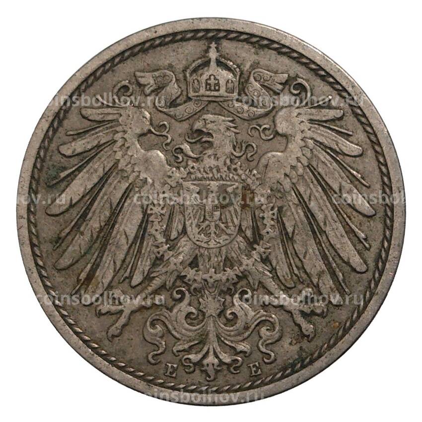 Монета 10 пфеннигов 1909 года Е Германия (вид 2)