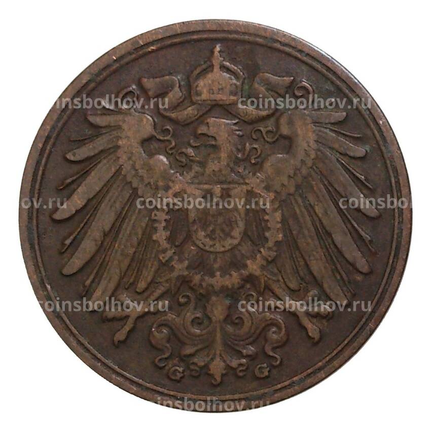 Монета 1 пфенниг 1906 года G Германия (вид 2)