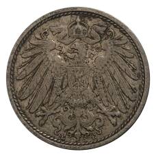 Монета 10 пфеннигов 1909 года Е Германия (реверс)