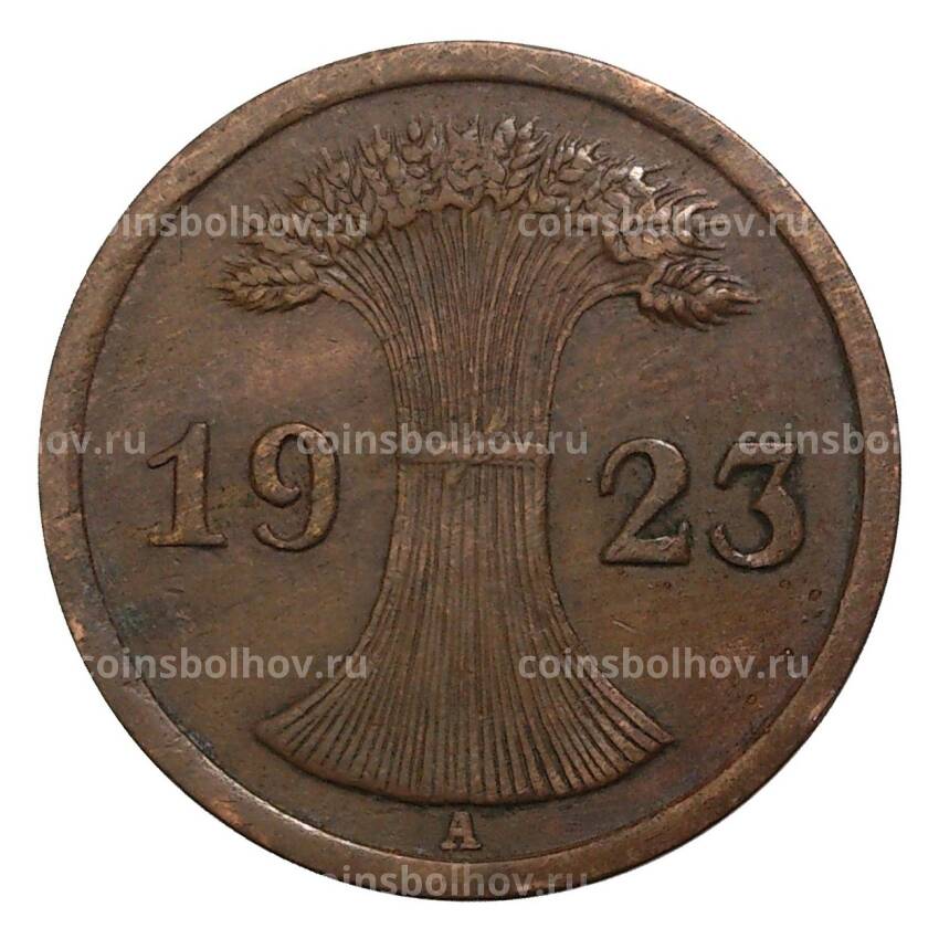 Монета 2 рентенпфеннига 1923 года А Германия