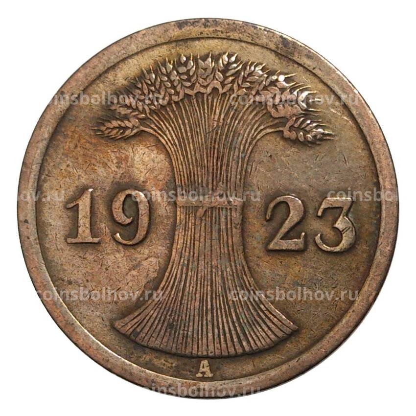 Монета 2 рентенпфеннига 1923 года А Германия