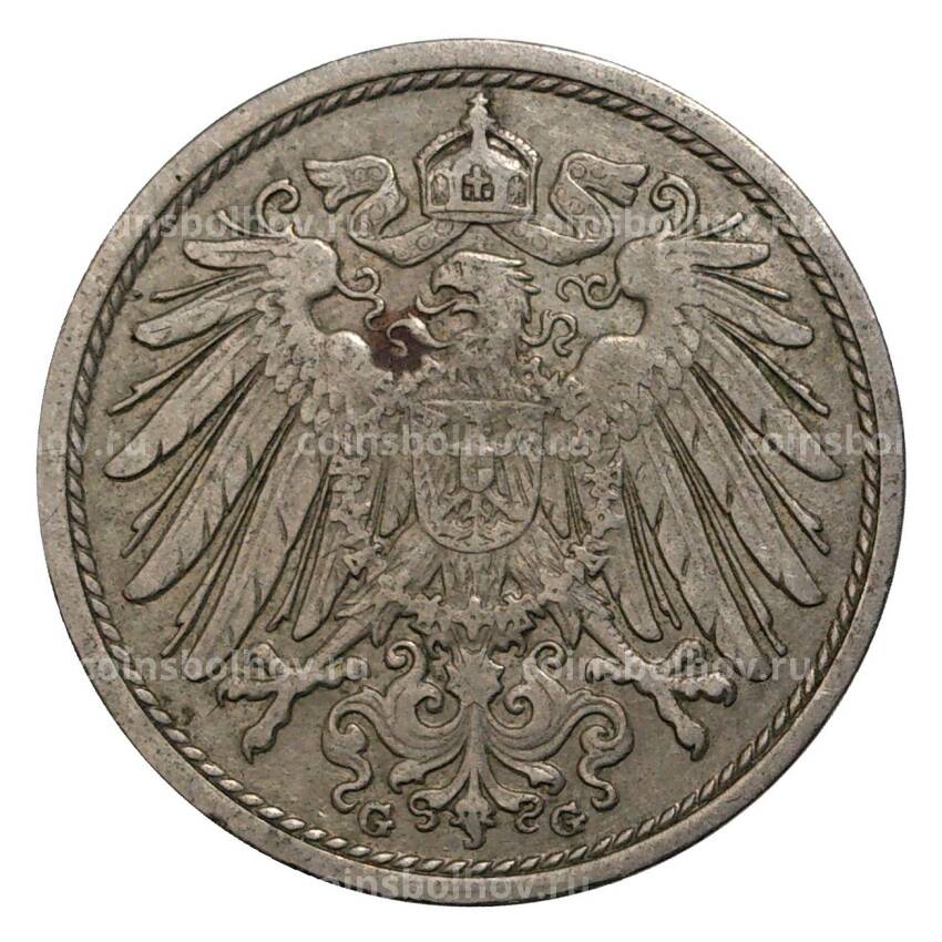 Монета 10 пфеннигов 1909 года G Германия (вид 2)