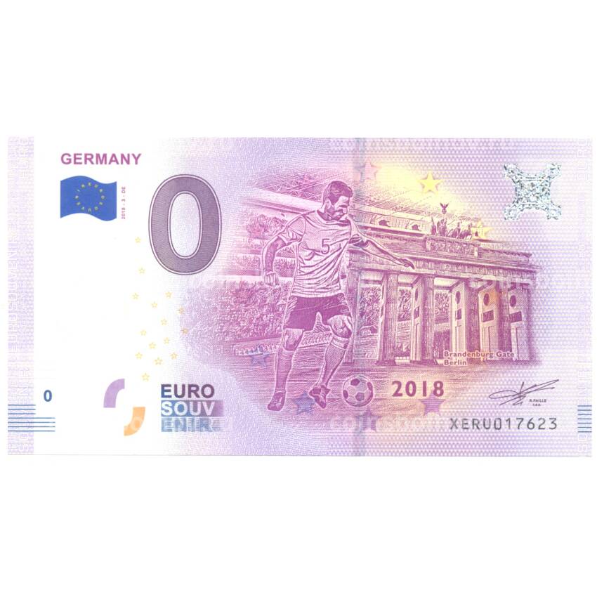 Банкнота 0 евро 2018 года Чемпионат мира по футболу — Сборная Германии