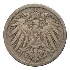Монета 5 пфеннигов 1898 года D Германия (реверс)
