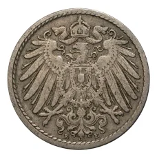 Монета 5 пфеннигов 1902 года Е Германия (реверс)