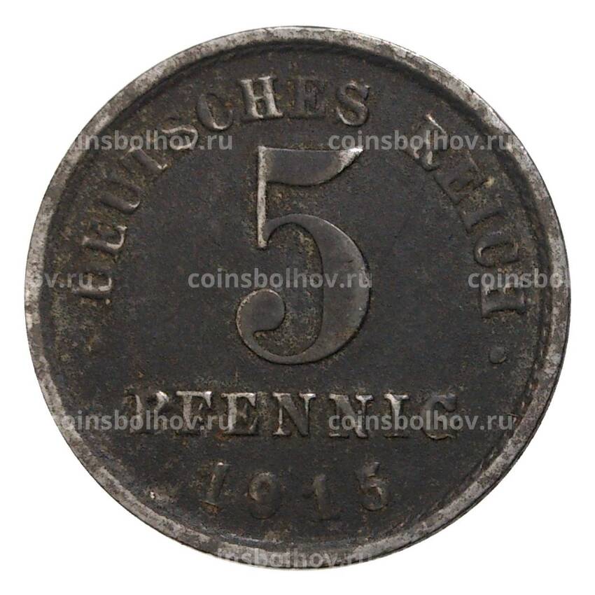 Монета 5 пфеннигов 1915 года G Германия