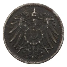 Монета 5 пфеннигов 1915 года G Германия (реверс)