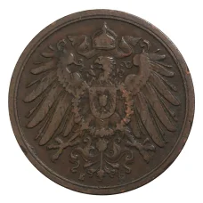 Монета 2 пфеннига 1907 года Е Германия (реверс)