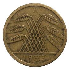 Монета 5 рентенпфеннигов 1923 года А Германия (аверс)