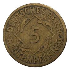 Монета 5 рентенпфеннигов 1923 года А Германия (реверс)