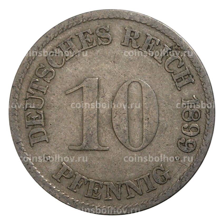 Монета 10 пфеннигов 1899 года G Германия