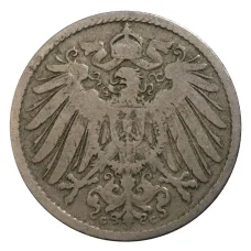 Монета 10 пфеннигов 1890 года G Германия (реверс)