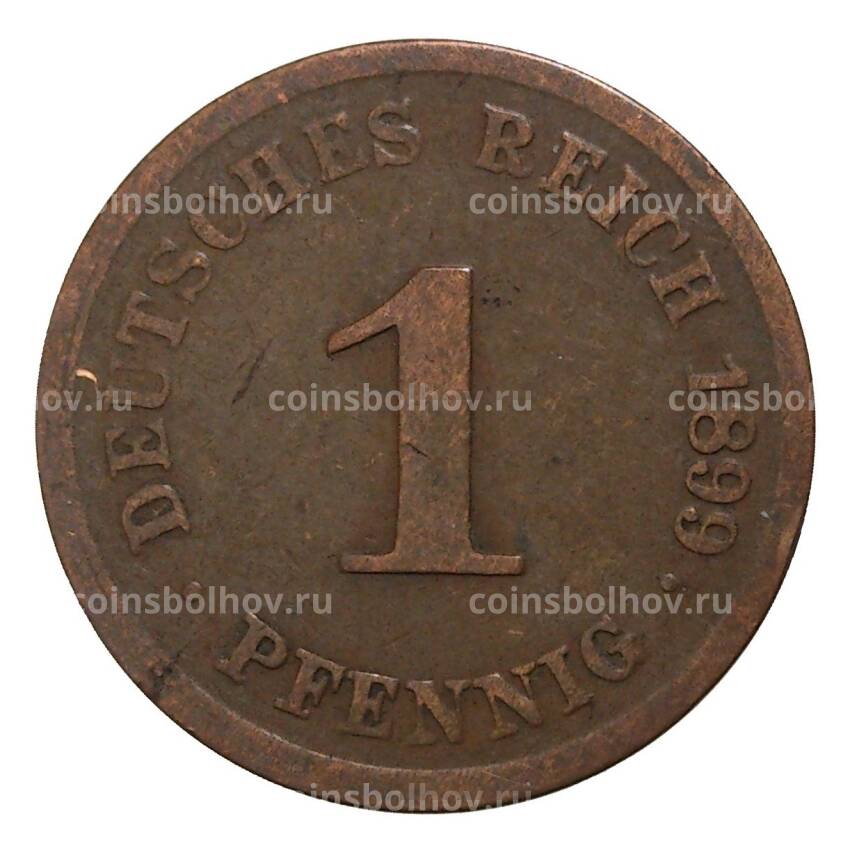 Монета 1 пфенниг 1899 года G Германия
