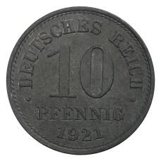 Монета 10 пфеннигов 1921 года Германия (аверс)