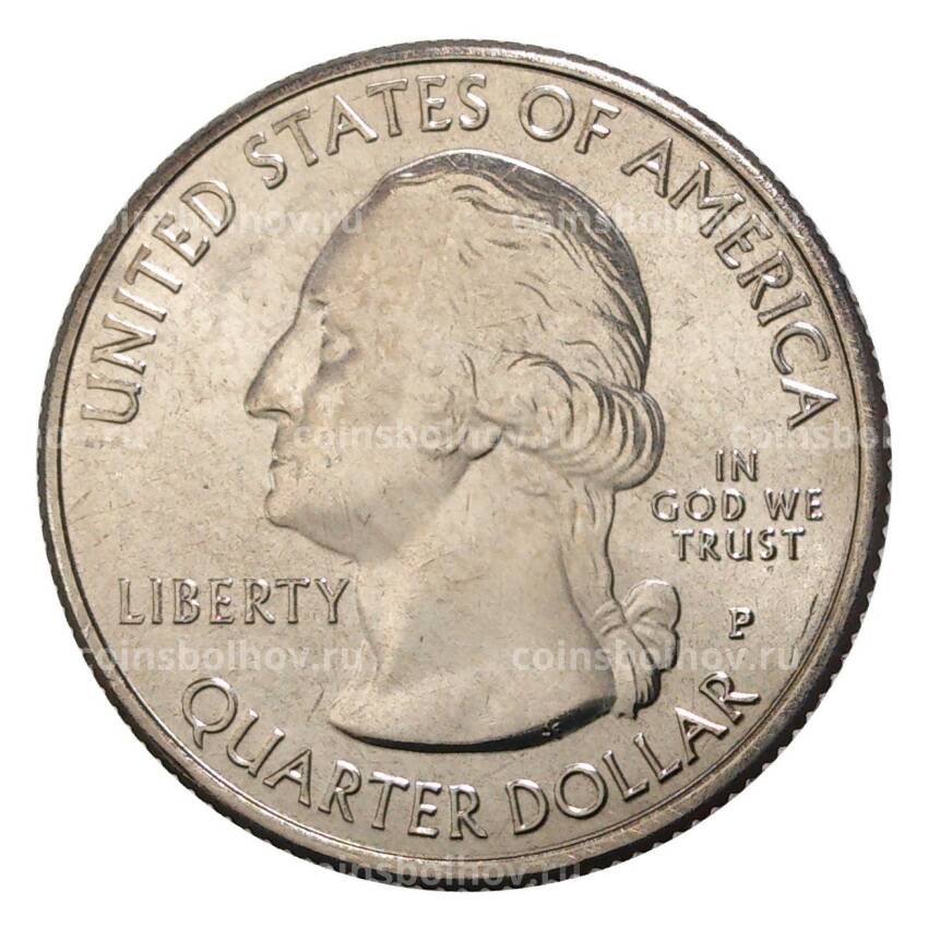 Монета 25 центов 2018 года Р США Национальные парки — №43 Национальный парк Вояджерс (вид 2)