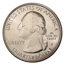 Монета 25 центов 2018 года D США Национальные парки — №43 Национальный парк Вояджерс (реверс)