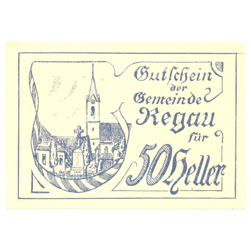 Банкнота 50 геллеров 1920 года Австрия — Нотгельд