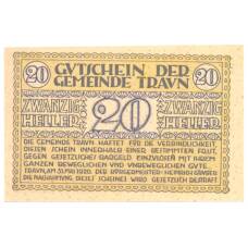 Банкнота 20 геллеров 1920 года Австрия — Нотгельд (реверс)