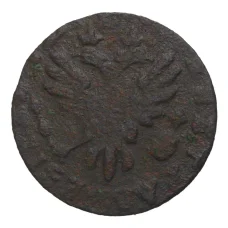 Монета Полушка 1716 года (реверс)