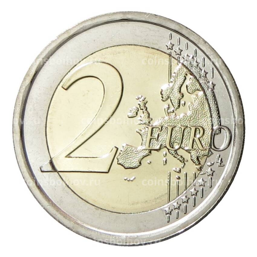 Монета 2 евро 2018 года Италия — 70 лет Конституции Итальянской республики (вид 2)