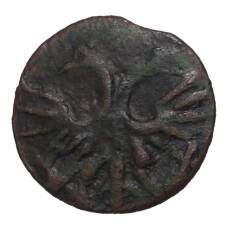 Монета Полушка ВРП 1720-1722 года — подделка в ущерб обращению (реверс)