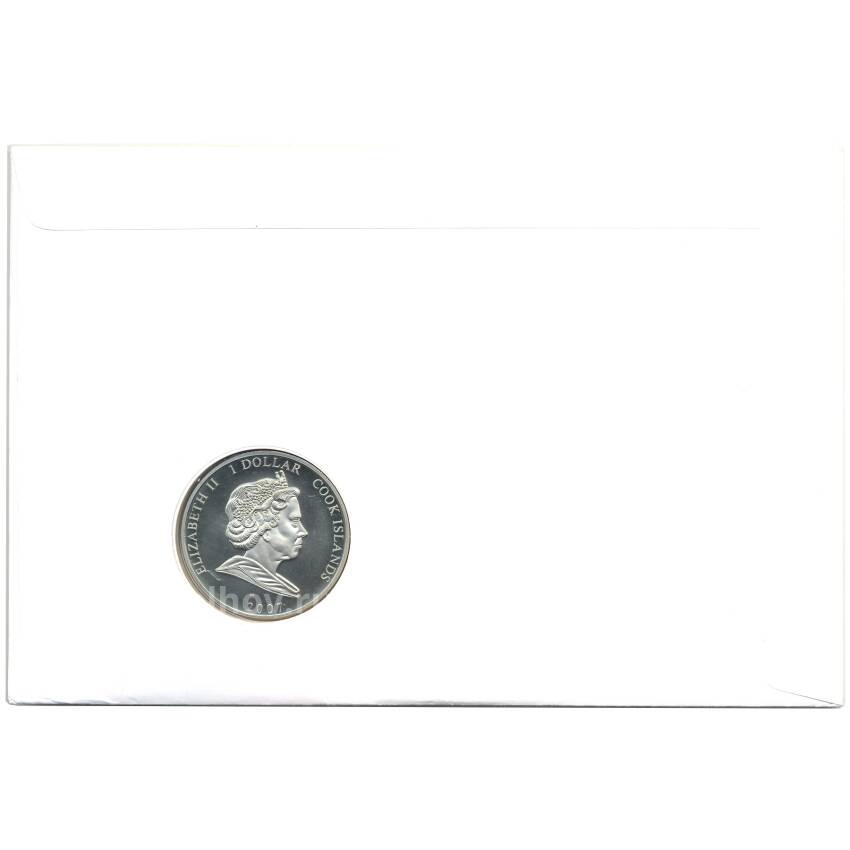 Монета 1 доллар 2007 года Острова Кука — Елизавета II и Принц Филипп (вид 2)