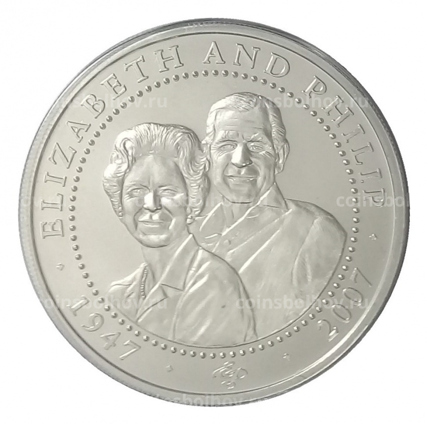 Монета 1 доллар 2007 года Острова Кука — Елизавета II и Принц Филипп (вид 3)