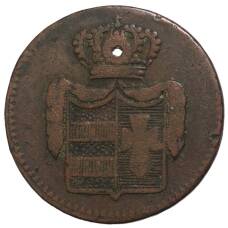 Монета 1/2 грота 1835 года Германские государства — Ольденбург (реверс)