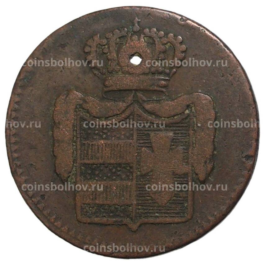 Монета 1/2 грота 1835 года Германские государства — Ольденбург (вид 2)