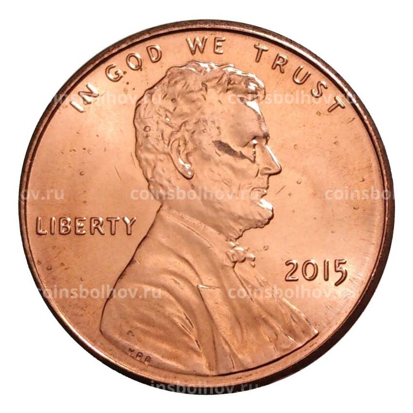 Монета 1 цент 2015 года США