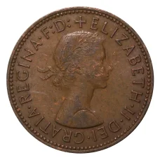 Монета 1/2 пенни 1964 года (реверс)