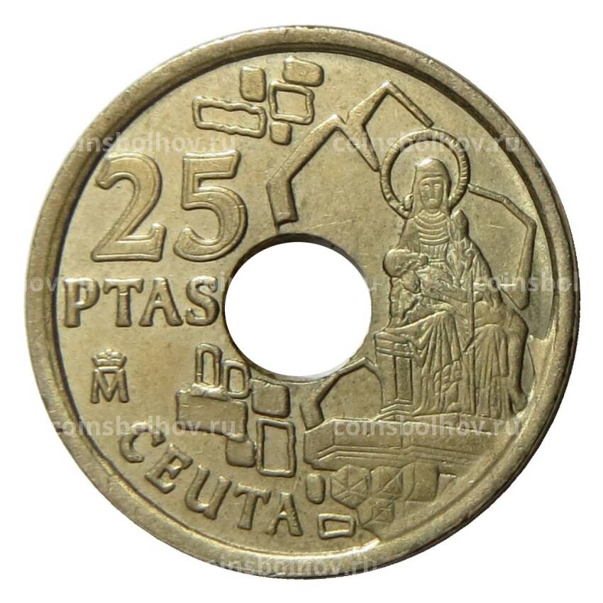 Монета 25 песет 1998 года Испания — Сеута